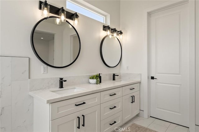 1830 Apple View Way, Paradise, CA 95969 - bathroom with marble look tiles and double vanity