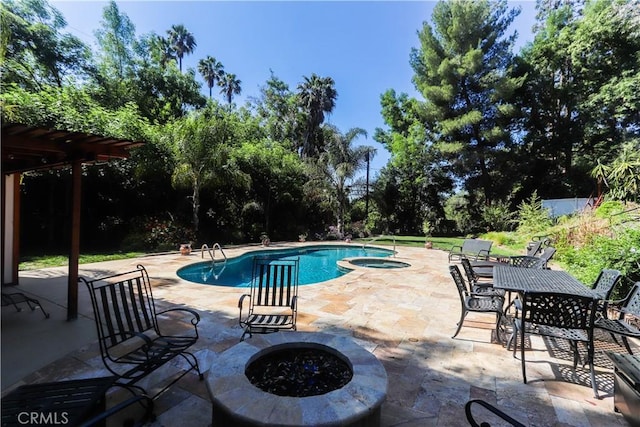 2812 Sunnywood Dr, Fullerton, CA 92835 - pool with a fire pit and a patio area