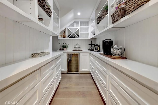 1711 Colina Terrestre, San Clemente, CA 92673 - bar with wine cooler, light wood-type flooring, and recessed lighting