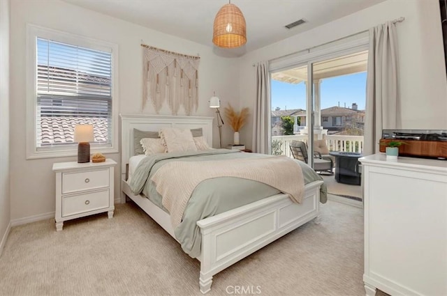 1711 Colina Terrestre, San Clemente, CA 92673 - bedroom featuring access to outside and light carpet