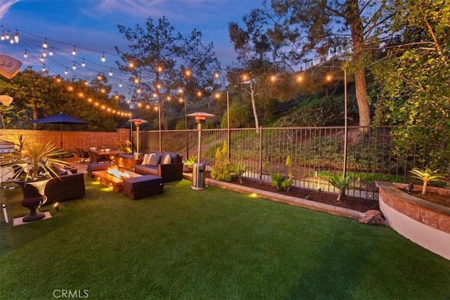 1711 Colina Terrestre, San Clemente, CA 92673 - view of yard with an outdoor fire pit