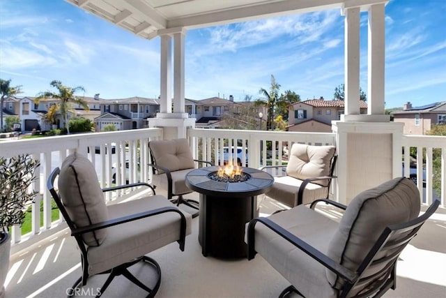 1711 Colina Terrestre, San Clemente, CA 92673 - balcony with a fire pit and a residential view