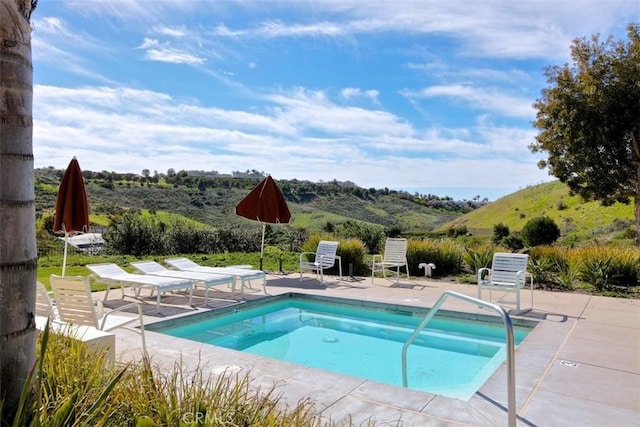 1711 Colina Terrestre, San Clemente, CA 92673 - view of pool featuring a patio area, a mountain view, and a swimming pool