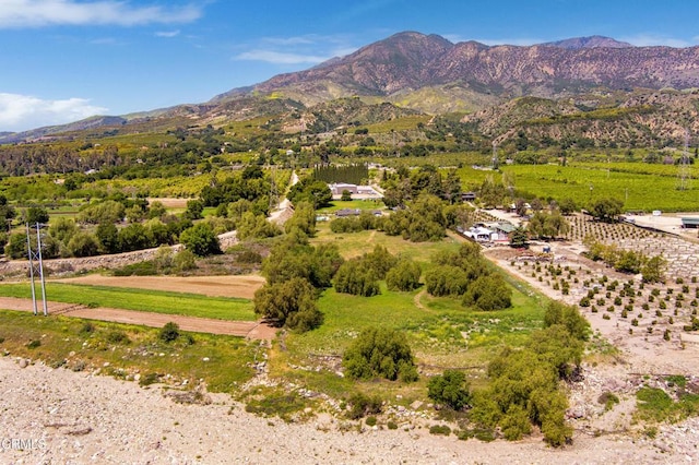 mountain view with a rural view