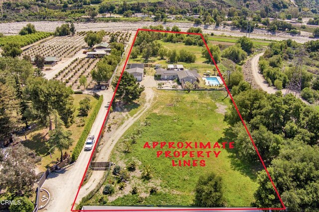 1526 Grand Ave, Fillmore, CA 93015 - overview of rural landscape featuring property parcel outlined