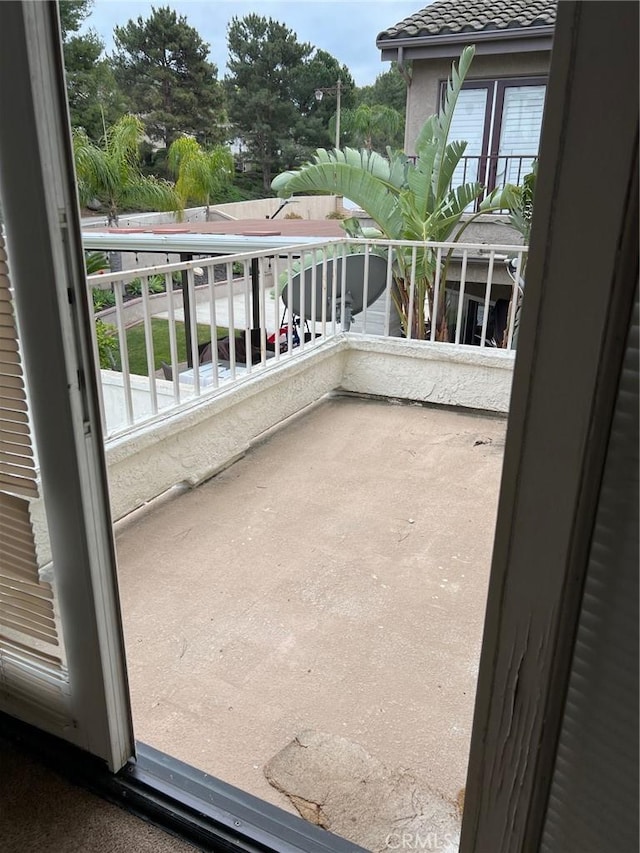 view of balcony