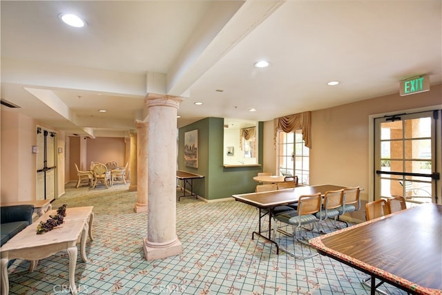 building lobby with visible vents