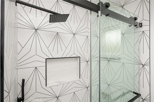 details with a shower stall