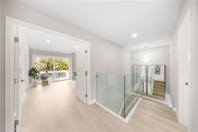 12 Whitewood Way, Irvine, CA 92612 - bathroom with an inviting chandelier, recessed lighting, baseboards, and wood finished floors