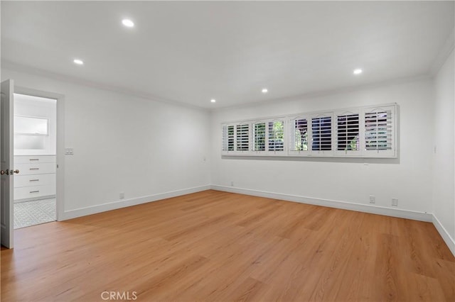 28 W Sycamore Ave, Arcadia, CA 91006 - spare room with light wood-type flooring, baseboards, and recessed lighting
