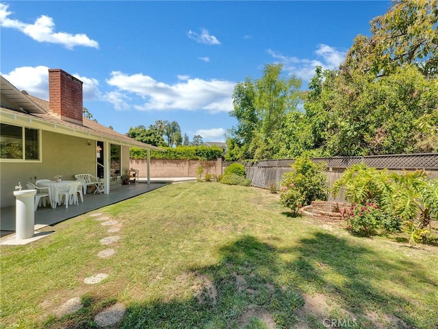view of yard featuring a patio