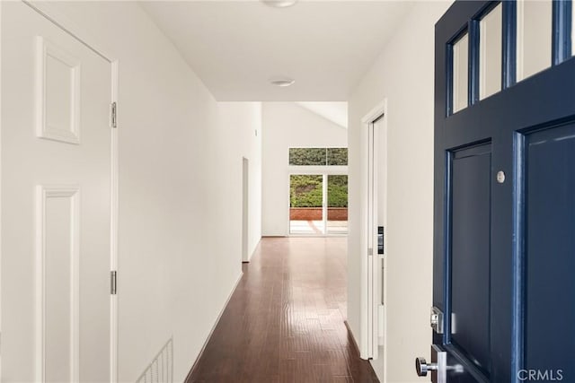 2122 Via Aguila, San Clemente, CA 92673 - hall with baseboards and dark wood-style floors