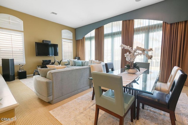 1464 Twin Tides Pl, Oxnard, CA 93035 - dining space with light colored carpet and visible vents