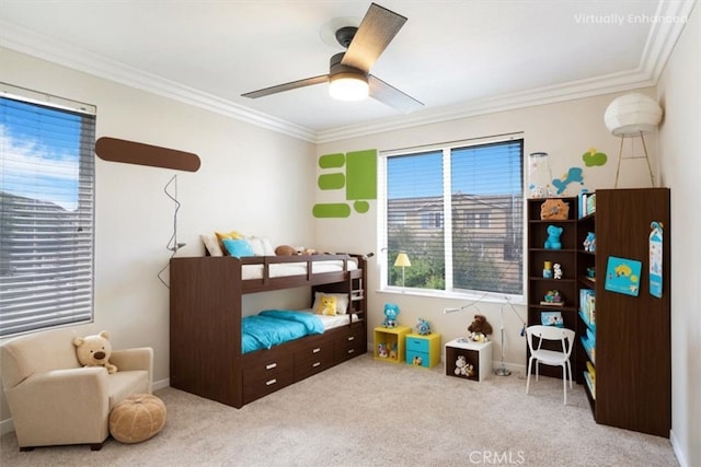 1441 Paseo Orion, San Diego, CA 92154 - carpeted bedroom with ornamental molding and ceiling fan