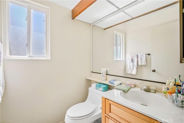 1426 Crestview Dr, Oceanside, CA 92056 - half bathroom featuring vanity and toilet