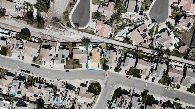 drone / aerial view featuring a residential view