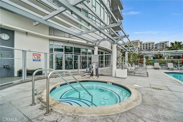 411 W Seaside Way Unit 1804, Long Beach, CA 90802 - community pool with a community hot tub, a patio area, and a pergola