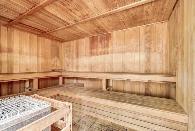 411 W Seaside Way Unit 1804, Long Beach, CA 90802 - relaxing sauna / steam room featuring wood ceiling and wood walls