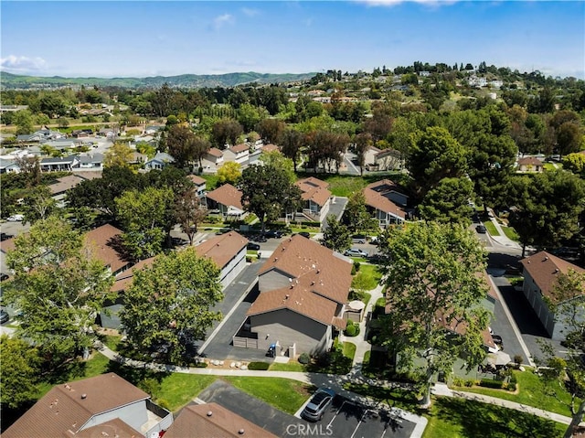 birds eye view of property with a residential view