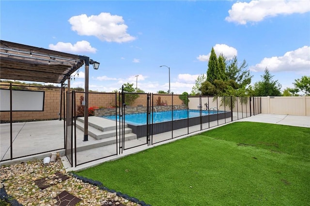 37544 River Oats Ln, Murrieta, CA 92563 - view of pool with a fenced backyard, a yard, a patio, and a fenced in pool