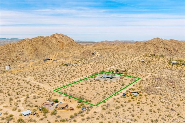 view of mountain feature with a rural view and a desert view