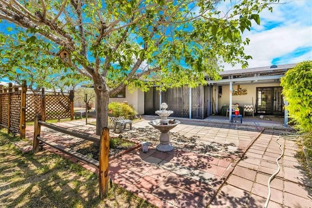 exterior space featuring fence