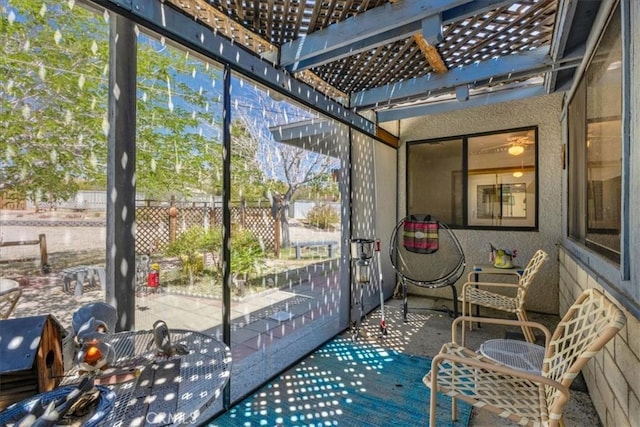 sunroom / solarium with a wealth of natural light
