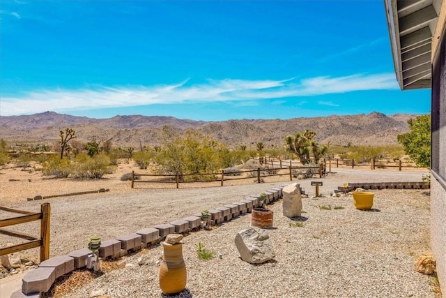 property view of mountains with a rural view