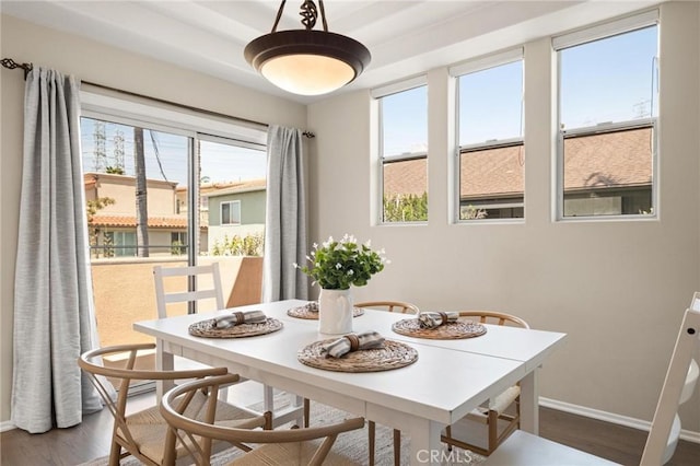 804 N Juanita Ave Unit B, Redondo Beach, CA 90277 - dining room with wood finished floors, a wealth of natural light, and baseboards