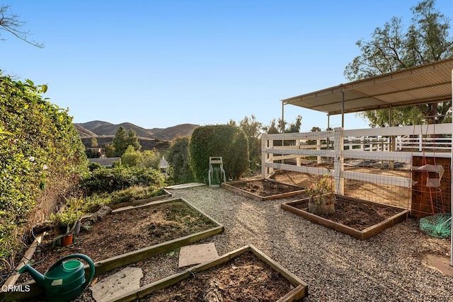 1894 Rambling Rd, Simi Valley, CA 93065 - view of yard with a vegetable garden and a mountain view