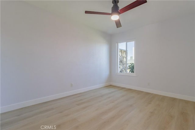 1080 Alta Loma Dr, Corona, CA 92882 - unfurnished room with light wood-type flooring, baseboards, and a ceiling fan