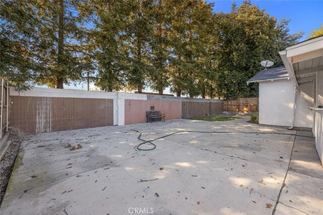 view of patio with a fenced backyard