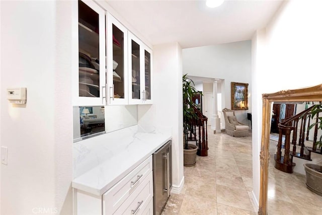 22421 Birchcrest, Mission Viejo, CA 92692 - hall with stairway and beverage cooler