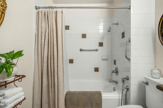 614 Crestview Dr, Ojai, CA 93023 - bathroom with shower / tub combo and toilet