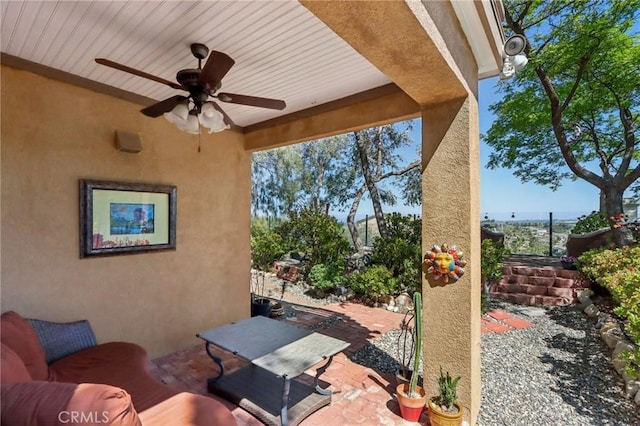33228 Romance Pl, Temecula, CA 92592 - view of patio with a ceiling fan