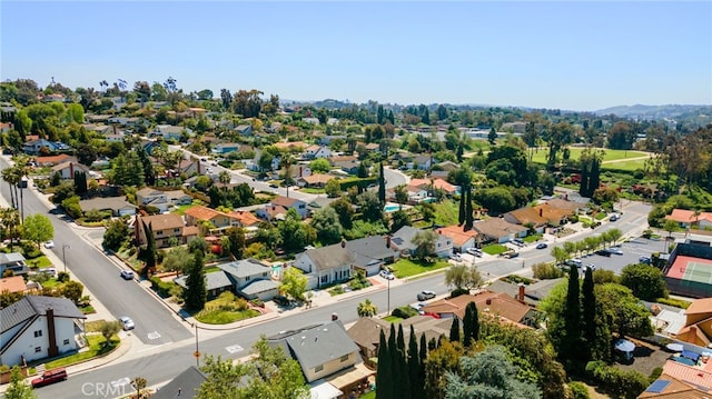 bird's eye view with a residential view