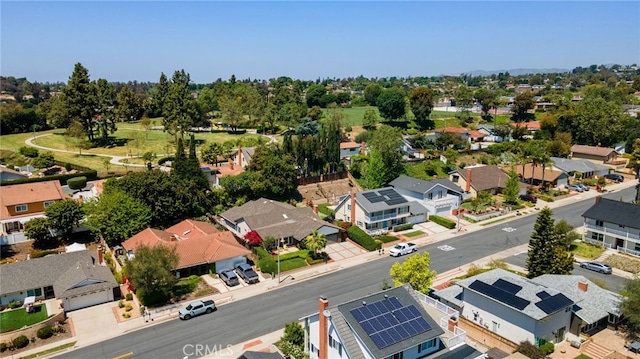 aerial view with a residential view
