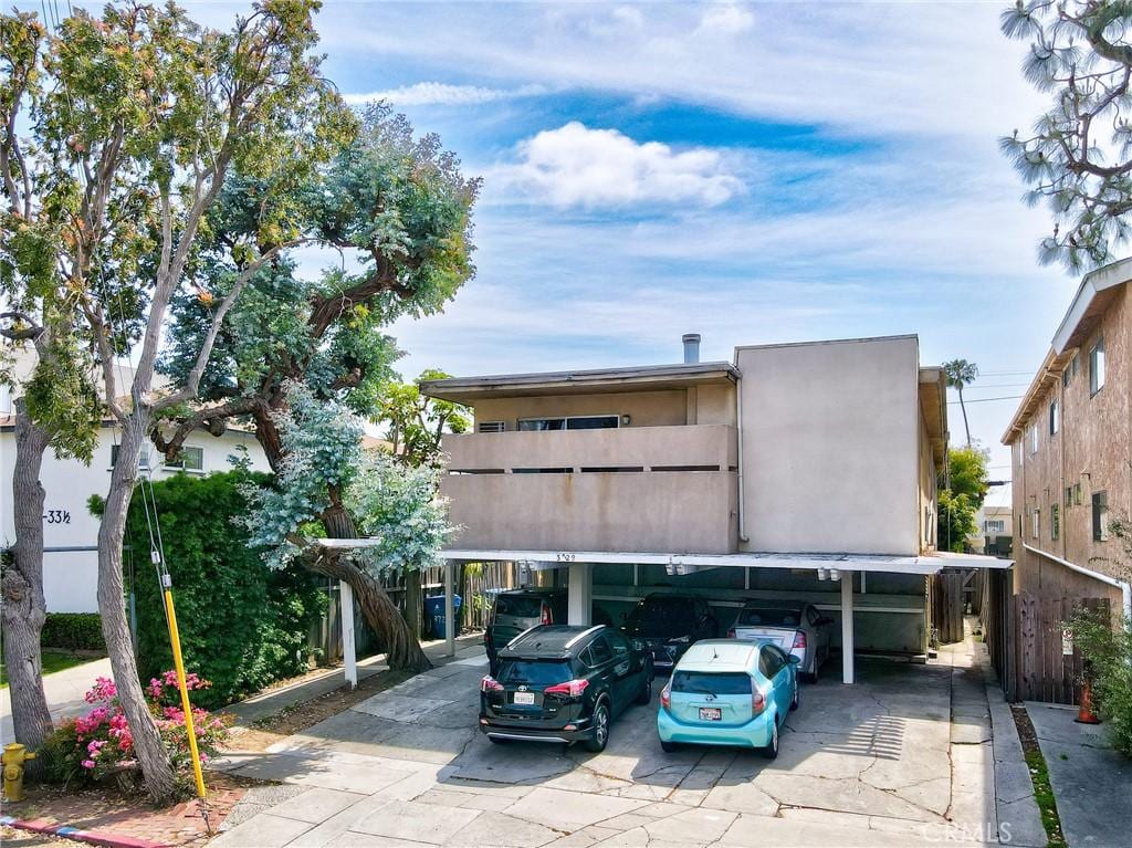 view of parking / parking lot