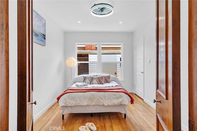 1521 249th St, Harbor City, CA 90710 - bedroom with light wood-style flooring, baseboards, and recessed lighting