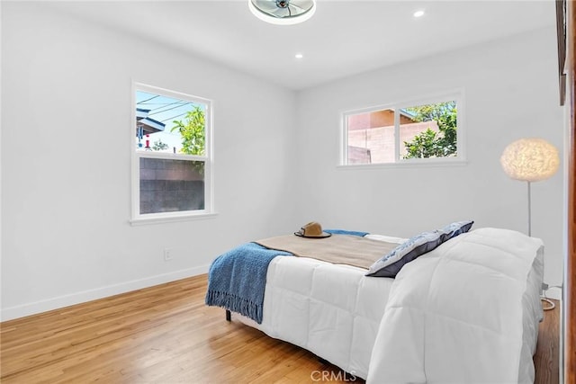 1521 249th St, Harbor City, CA 90710 - bedroom featuring baseboards, light wood-style floors, and recessed lighting