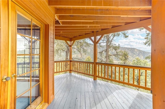 2116 Ironwood Ct, Pine Mountain Club, CA 93222 - wooden terrace with a mountain view