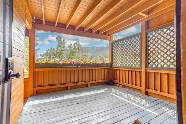 2116 Ironwood Ct, Pine Mountain Club, CA 93222 - wooden terrace featuring a mountain view