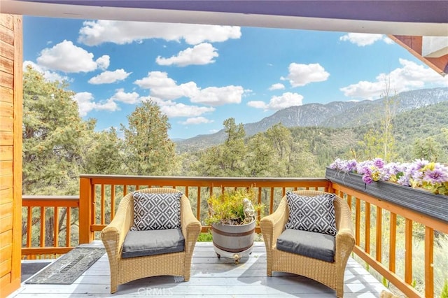 2116 Ironwood Ct, Pine Mountain Club, CA 93222 - deck featuring a mountain view