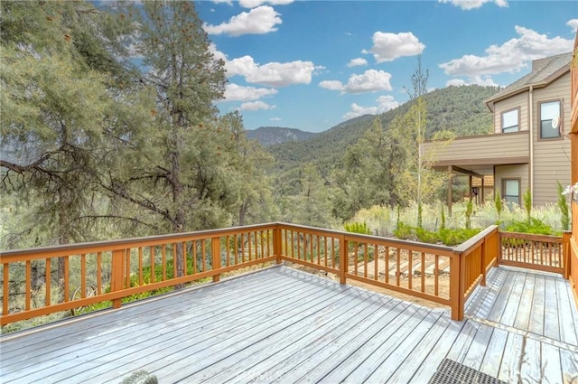 2116 Ironwood Ct, Pine Mountain Club, CA 93222 - wooden terrace with a mountain view
