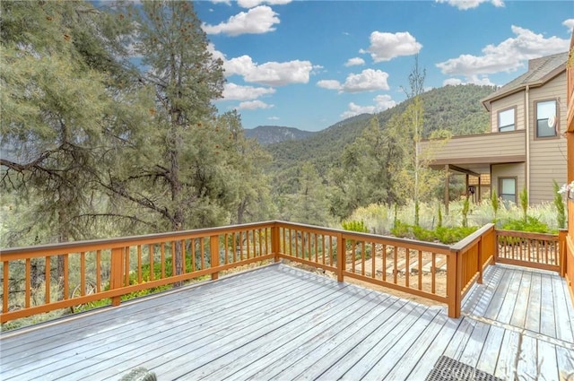 2116 Ironwood Ct, Pine Mountain Club, CA 93222 - deck featuring a mountain view