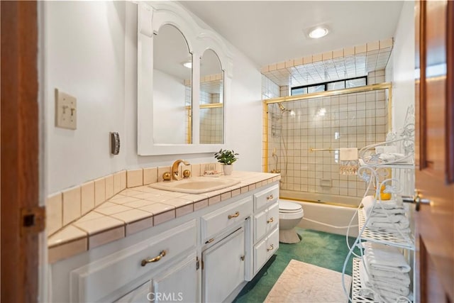 2116 Ironwood Ct, Pine Mountain Club, CA 93222 - full bath featuring vanity, enclosed tub / shower combo, and toilet