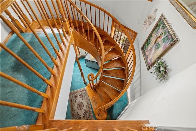 2116 Ironwood Ct, Pine Mountain Club, CA 93222 - stairs featuring a high ceiling