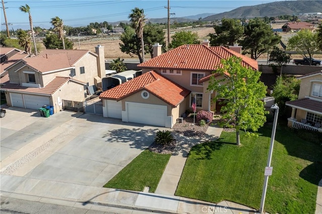 6244 Sunset Canyon Ct, Lancaster, CA 93536 - aerial view of property and surrounding area featuring mountains