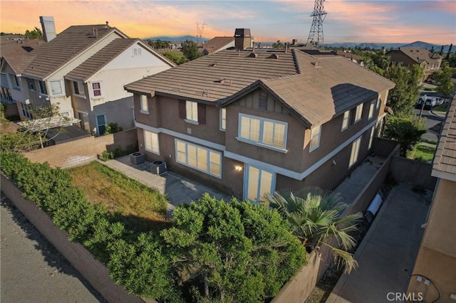 bird's eye view with a residential view