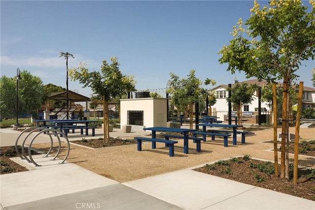 view of community featuring a gazebo